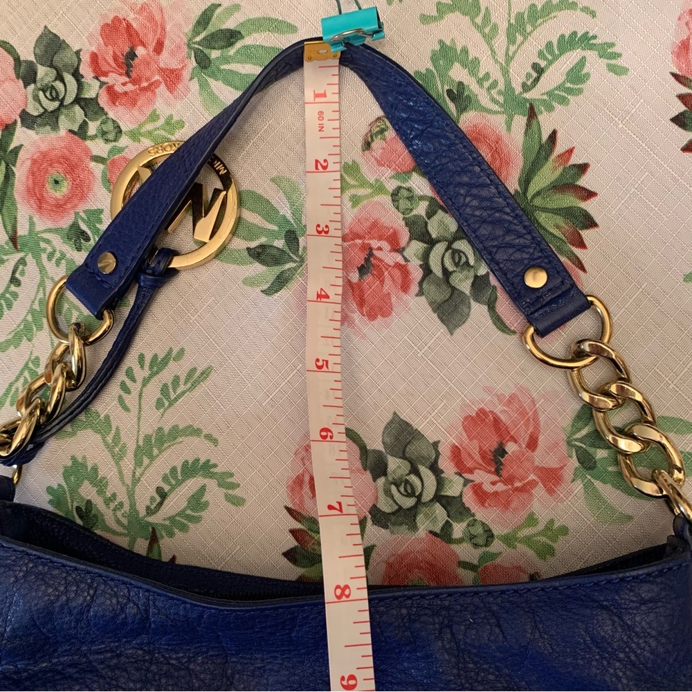 🌟❤️Price Drop❤️🌟Michael Kors Elegant Blue Leather Shoulder Bag - Picture 7 of 15